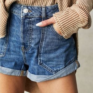 Free People We The Free Beginners Luck Slouch Shorts